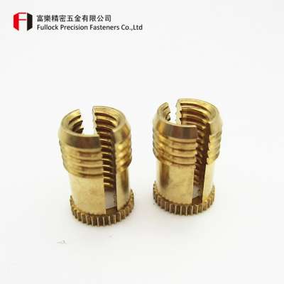 OEM brass expansion insert nut